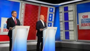 في مناظرة كاليفورنيا الوحيدة المقررة: ترامب ظل الحاضر الأبرز